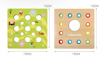 Cube d'activités Montessori en bois 9-en-1 – Jouet d'apprentissage pour la motricité fine, les STEM et les sens