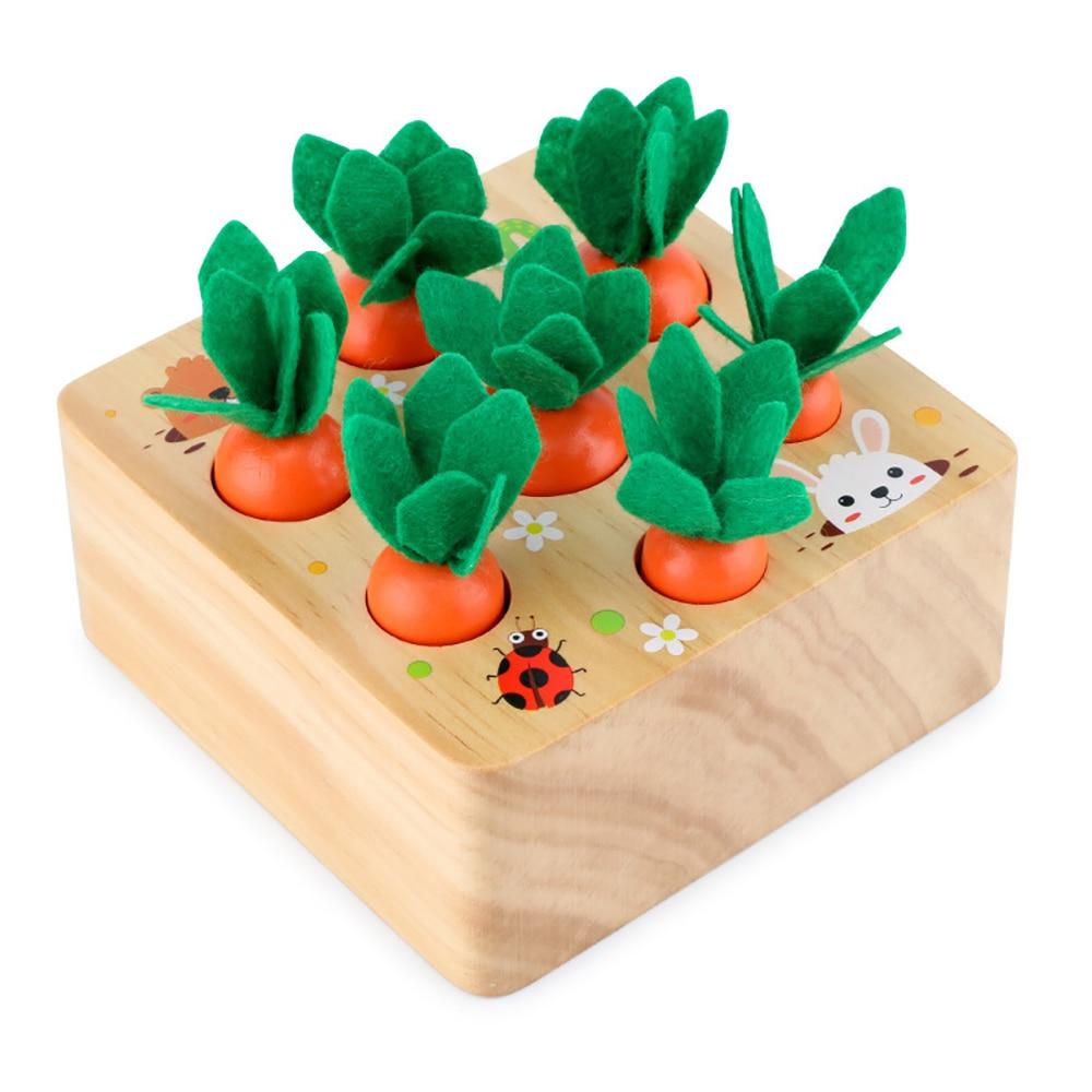 Juego de zanahoria de madera