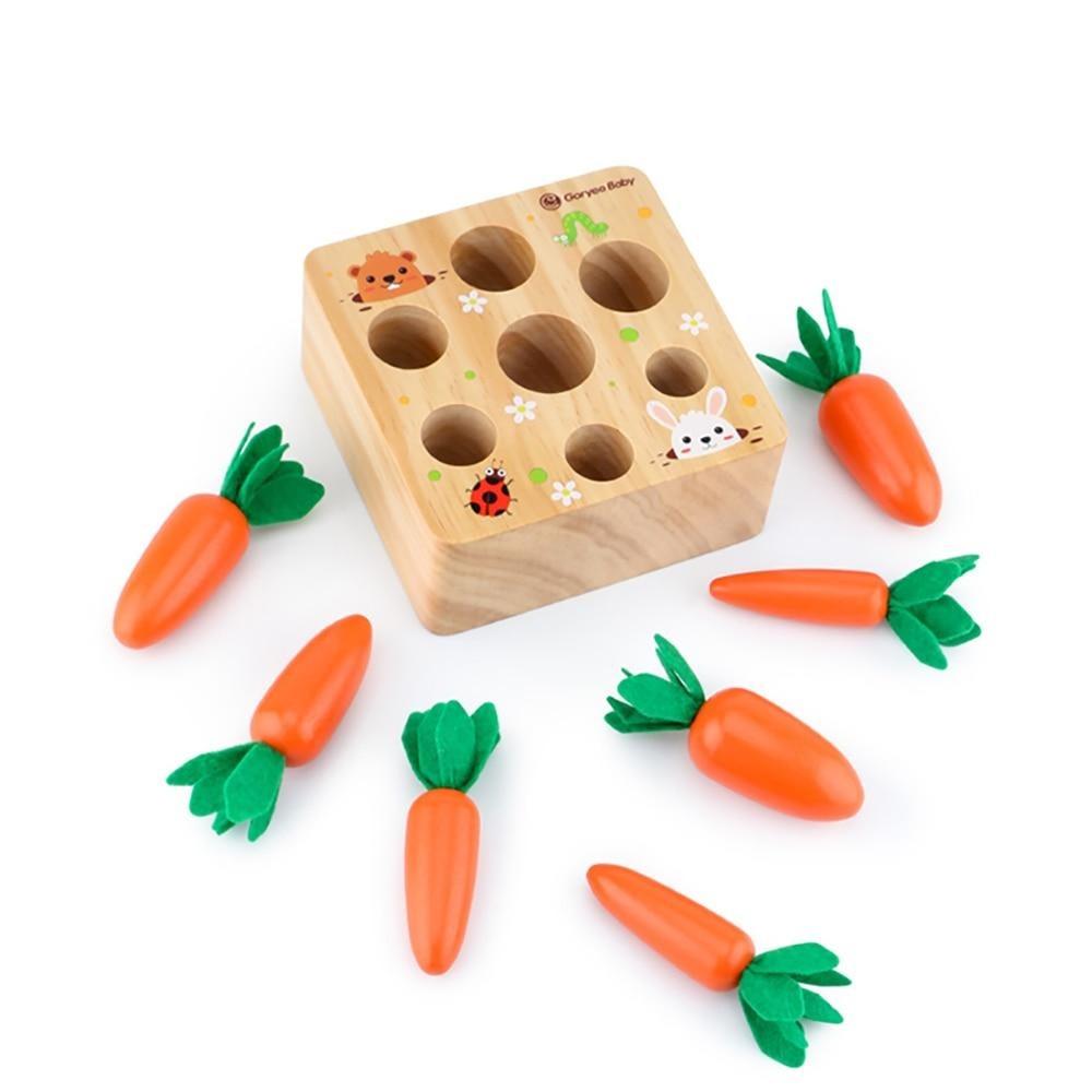 Juego de zanahoria de madera