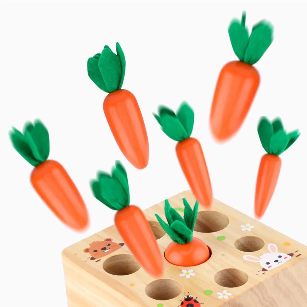 Juego de zanahoria de madera