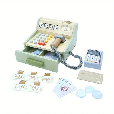 Wooden Cash register set Kids Role-Play Toys