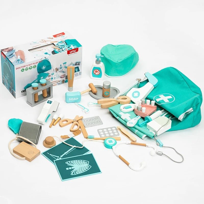 Juego de médico de lujo de madera