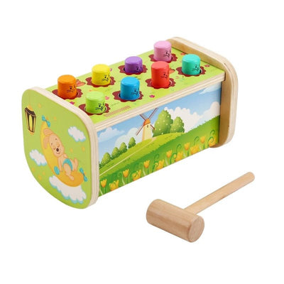 Jeu de marteau en bois | 8 hamsters à bascule