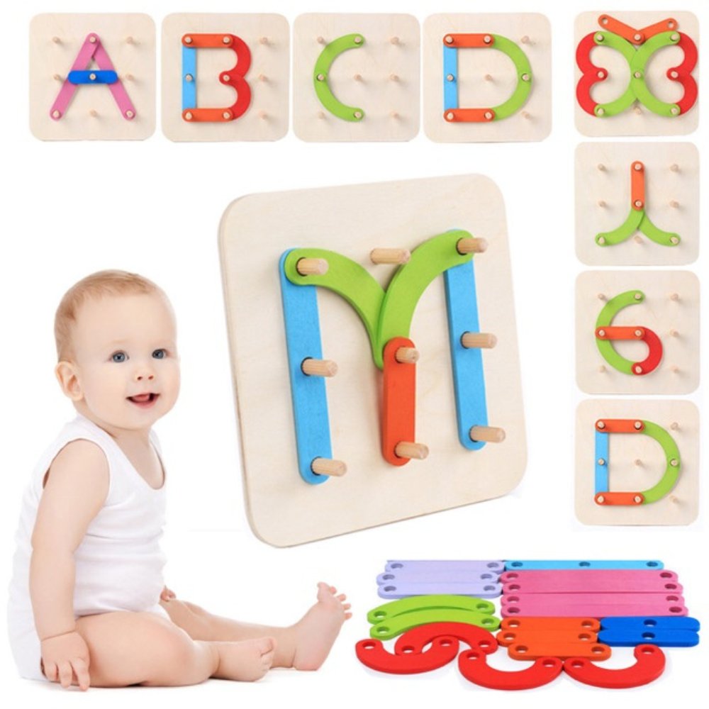 Collage Educativo de Cien Cambios de Madera para Niños