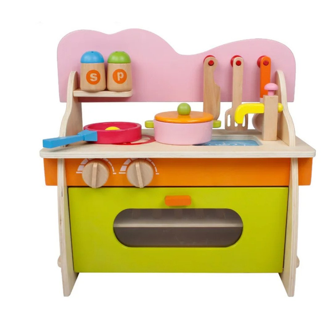 Cocina pequeña de madera