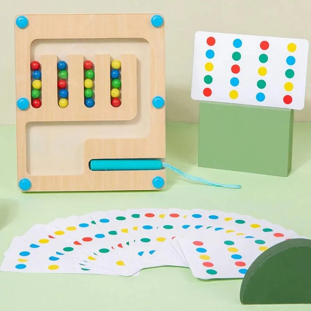 Juego magnético de madera para clasificar colores y formas - 4 colores