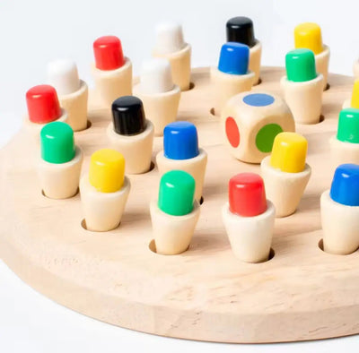 Jeu d'échecs en bois Memory Match Stick - Jouet éducatif pour garçons et filles