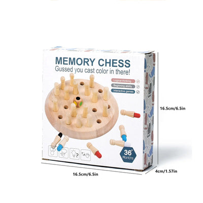 Jeu d'échecs en bois Memory Match Stick - Jouet éducatif pour garçons et filles