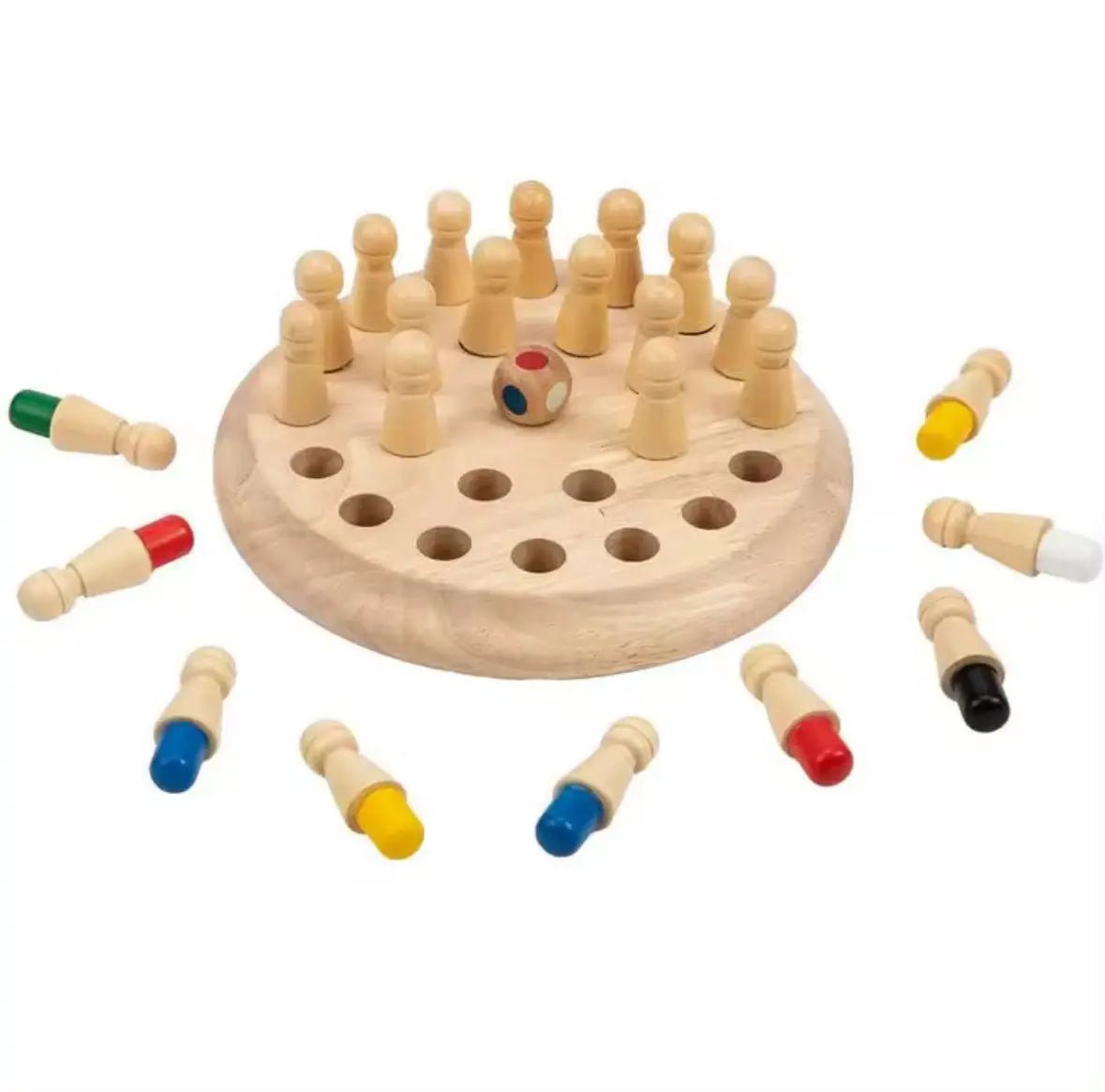 Jeu d'échecs en bois Memory Match Stick - Jouet éducatif pour garçons et filles