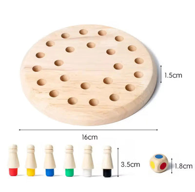 Jeu d'échecs en bois Memory Match Stick - Jouet éducatif pour garçons et filles