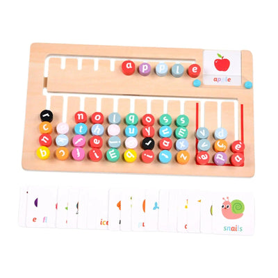 Jeu d'orthographe Montessori en bois, puzzle éducatif, jouets de voyage