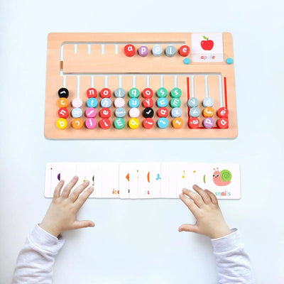 Jeu d'orthographe Montessori en bois, puzzle éducatif, jouets de voyage