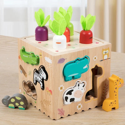 Jouet d'éveil et d'activités Montessori 8 en 1 en bois pour enfants