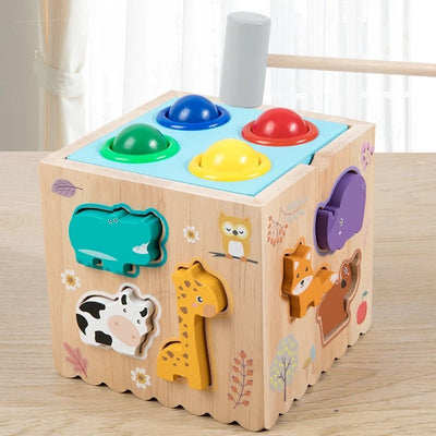 Jouet d'éveil et d'activités Montessori 8 en 1 en bois pour enfants
