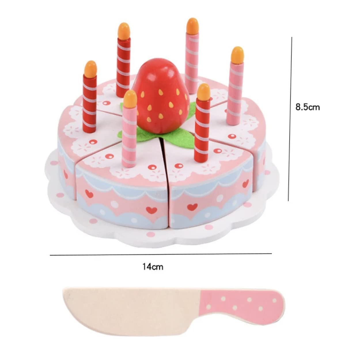 Juguete de Madera para Pastel de Cumpleaños de Princesa, Comida de Juguete, Juego de Simulación para Niños