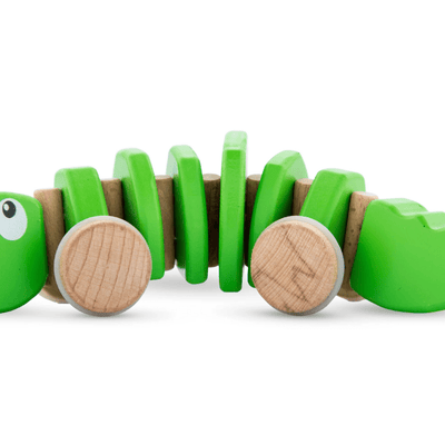 Crocodile à tirer en bois
