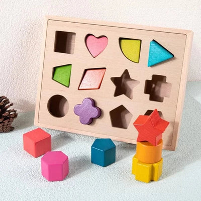 Clasificador de Formas de Madera Montessori
