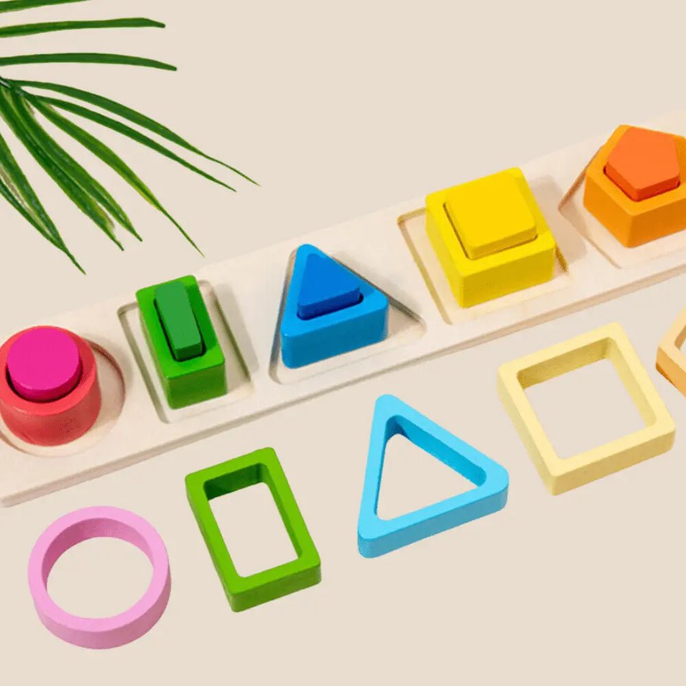 Juguetes de madera para clasificar y apilar, apilador de formas, regalos de clasificación de formas para reconocimiento de colores