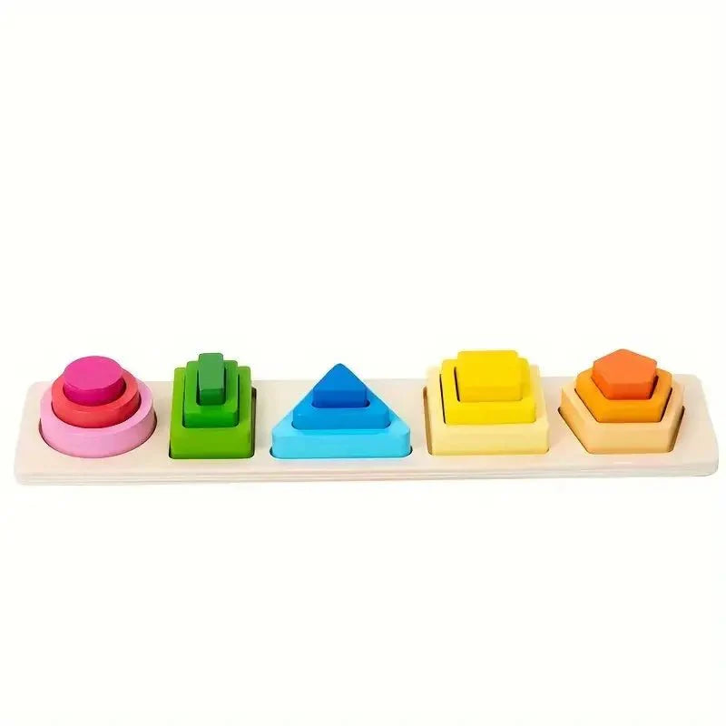 Juguetes de madera para clasificar y apilar, apilador de formas, regalos de clasificación de formas para reconocimiento de colores