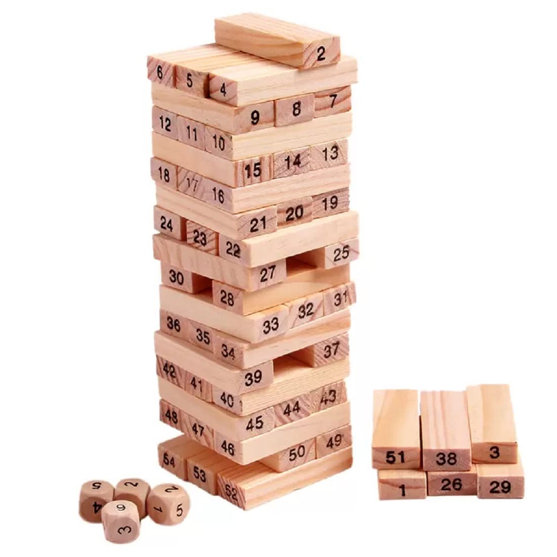 Torre de madera Ze-nga | Bloques de madera para equilibrar Juguete Montessori
