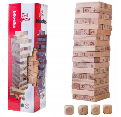 Torre de madera Ze-nga | Bloques de madera para equilibrar Juguete Montessori